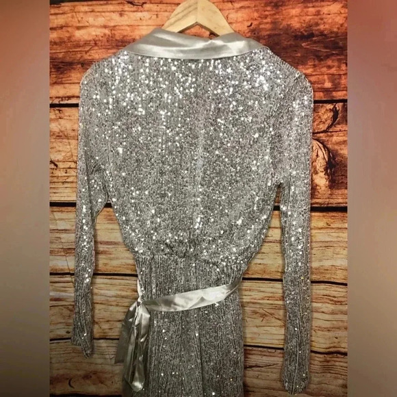 ❄️🪩Sequin Tuxedo Romper🪩❄️ - Picture 8 of 16